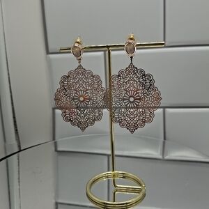 Gold Chandelier Filigree Earrings